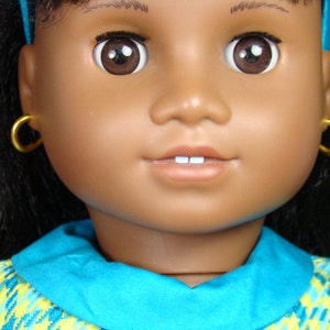 Removable Smooth Gold Hoop Earrings for 18" Play Dolls such as American Girl®