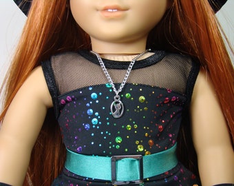 Adjustable Cat Pendant Necklace for 18" Play Dolls such as American Girl®