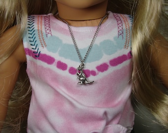 Silver Kangaroo Necklace for 18" Play Dolls such as American Girl® Kira