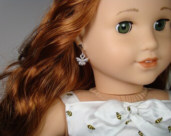 Basic Silver Bee Earring Dangles for 18" Play Dolls such as American Girl® Blaire