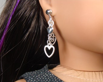 Cascade of Hearts Earring Dangles for 18" Play Dolls such as American Girl®