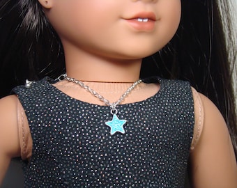 Adjustable Star Pendant Necklace for 18" Play Dolls such as American Girl®