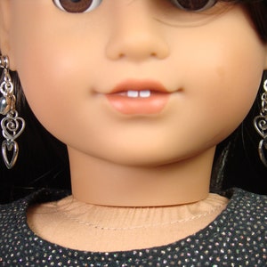 Cascade of Hearts Earring Dangles for 18 Play Dolls such as American Girl® image 2