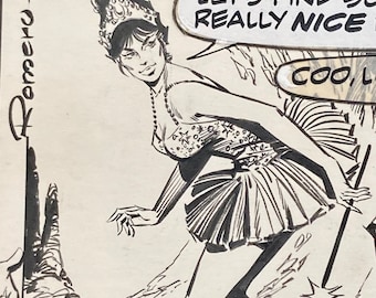 Modesty Blaise- The Fairy Queen. Original ink strip #3151 from ‘The Wicked Gnomes’