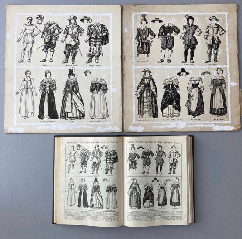 Gallery of Historic Costume - Original Ink Artworks on Board by Harold ...
