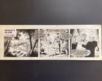 Modesty Blaise- The Fairy Queen. Original ink strip #3148 from ‘The Wicked Gnomes’