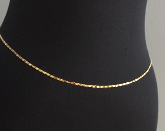 Designed Chain, Gold waist Chain , Belly accessories,  Silver Belt Jewelry W-28