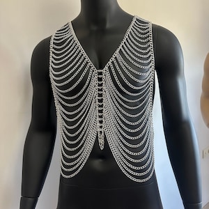 Men Vest, Shoulder Harness Special Day Costume Party M3