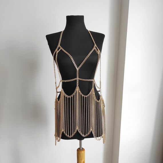 Mini Dress Chain Festival Jewelry Body Chain Dancer Costume