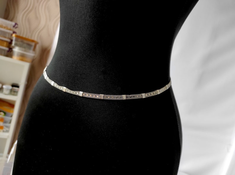 model Delicate chain body Gift Anklet 3 line Beach Style belly chain W-29 Silver waist Chain