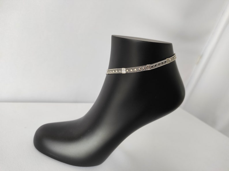 model Delicate chain body Gift Anklet 3 line Beach Style belly chain W-29 Silver waist Chain