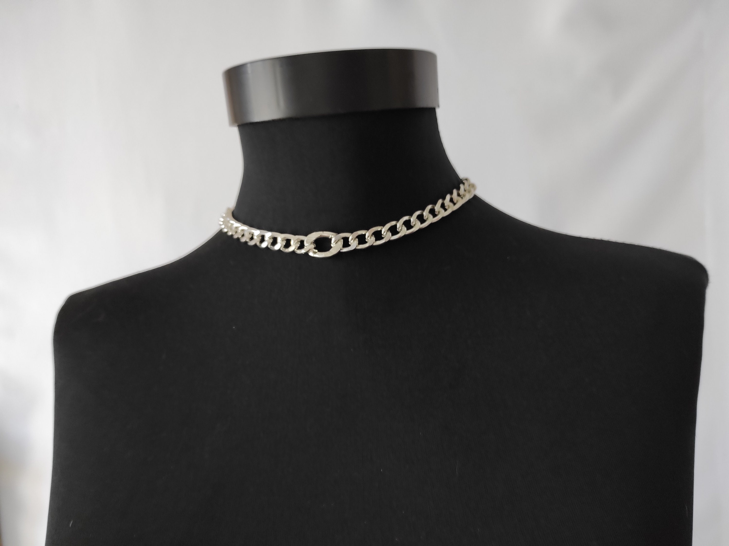 Silver Chunky Necklace Bohemian jewelry boho Gold choker | Etsy