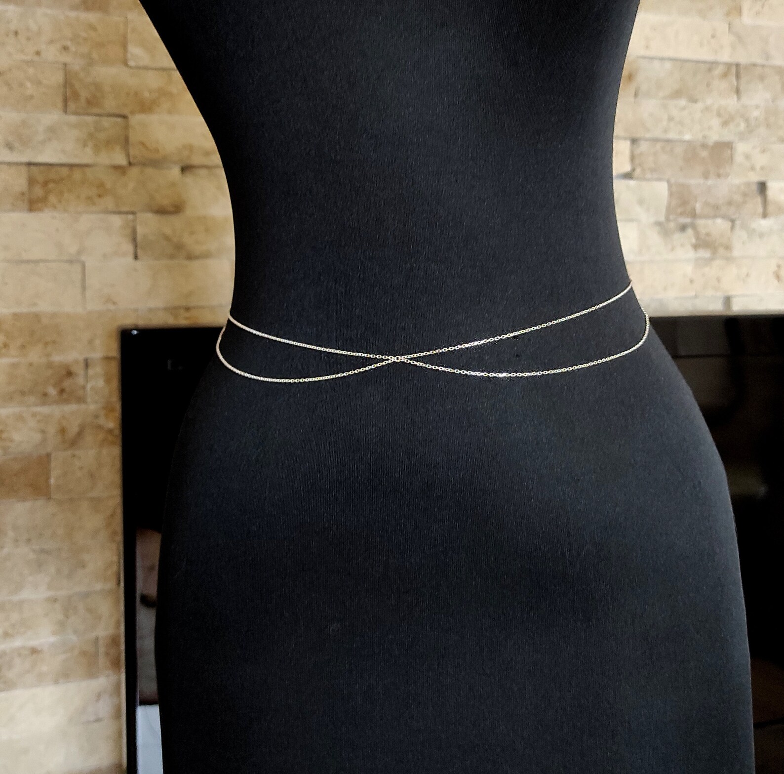 Silver waist layers belt
