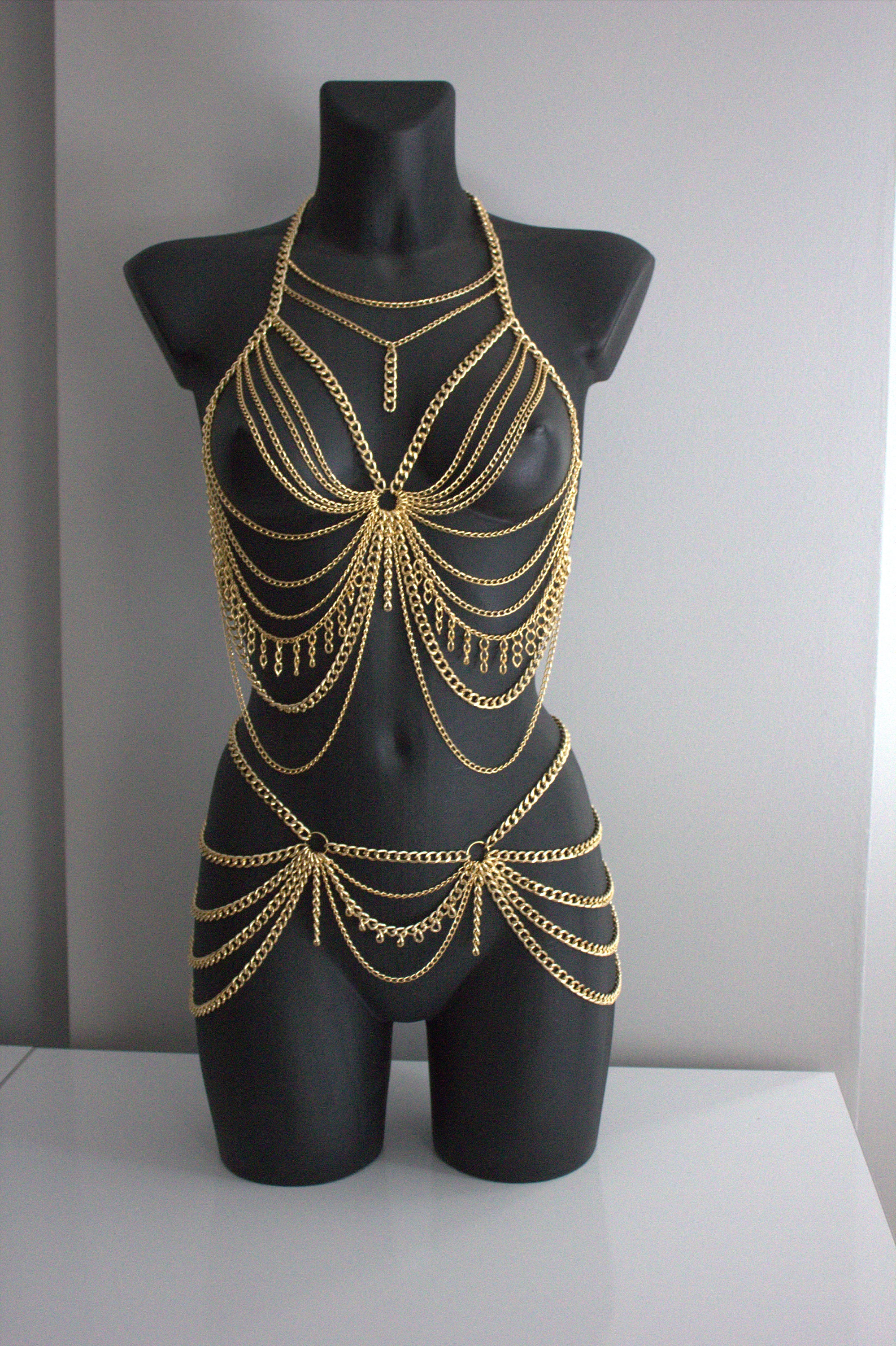 Gold Metal Mesh Bra , Dancer Jewelry Chain, Silver Festival Dress, Sexy  Body Chain Mail, Body Jewelry, Fancy Metal Sheet Bra, RD-085 