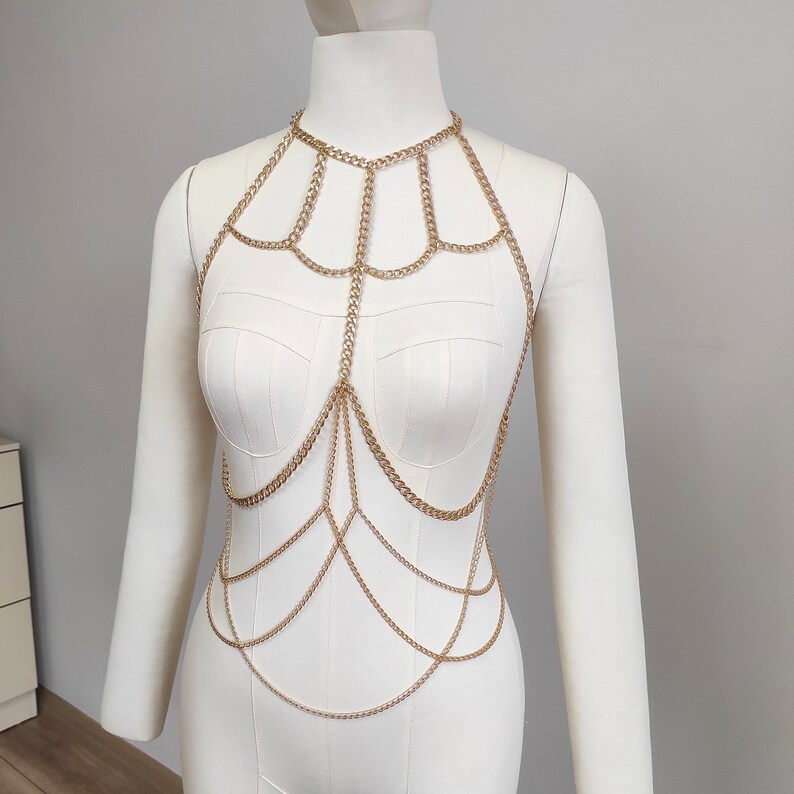 Napoleon Gold Body Chain Boho Body Jewelry Festival Silver Etsy