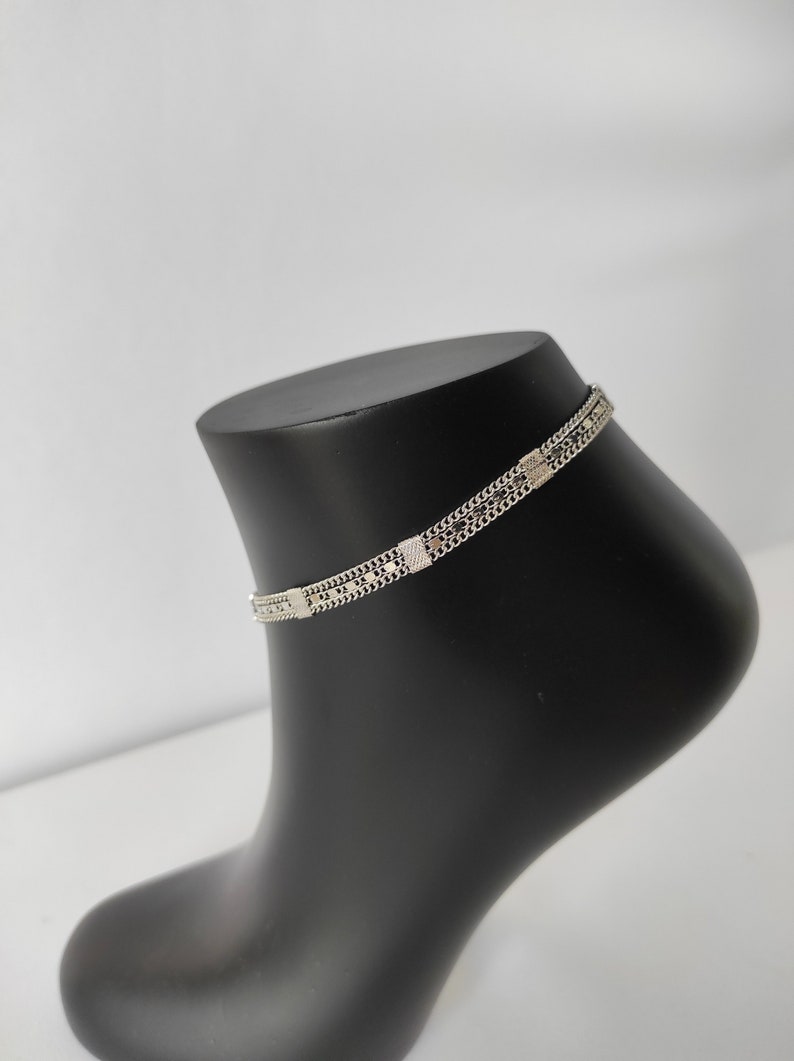 model Delicate chain body Gift Anklet 3 line Beach Style belly chain W-29 Silver waist Chain