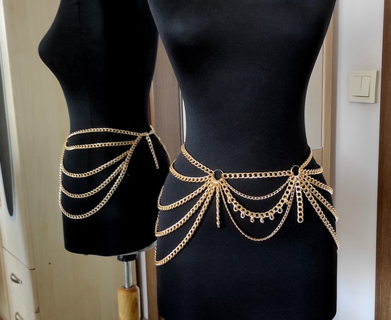 bohemia fashion gold silver body chain
