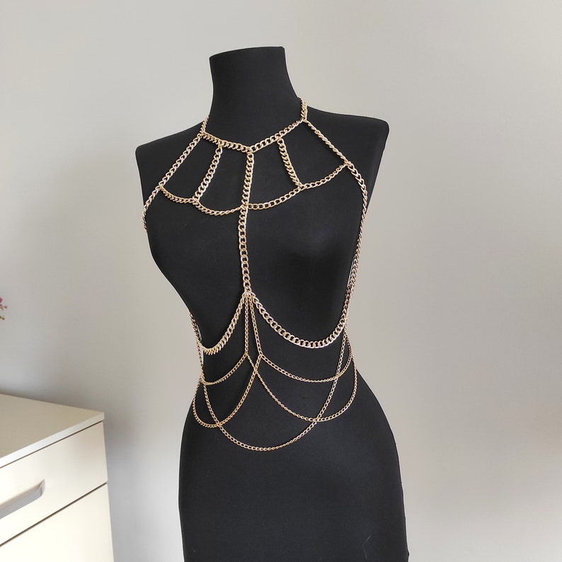 Napoleon Gold Body Chain Boho Body Jewelry Festival Silver Etsy