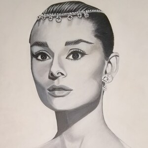 Audrey Hepburn  Original Acrylic Painting 90 * 70, Audrey Hepburn wall art Decoration, Breakfast at Tiffanys, Tiffany&#39;s, Retro, Moon River