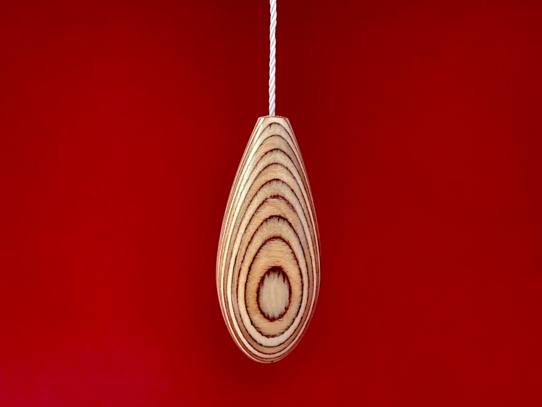 Light Pull in Plywood, Light Pull Wood, Cord Pull, Teardrop Shape