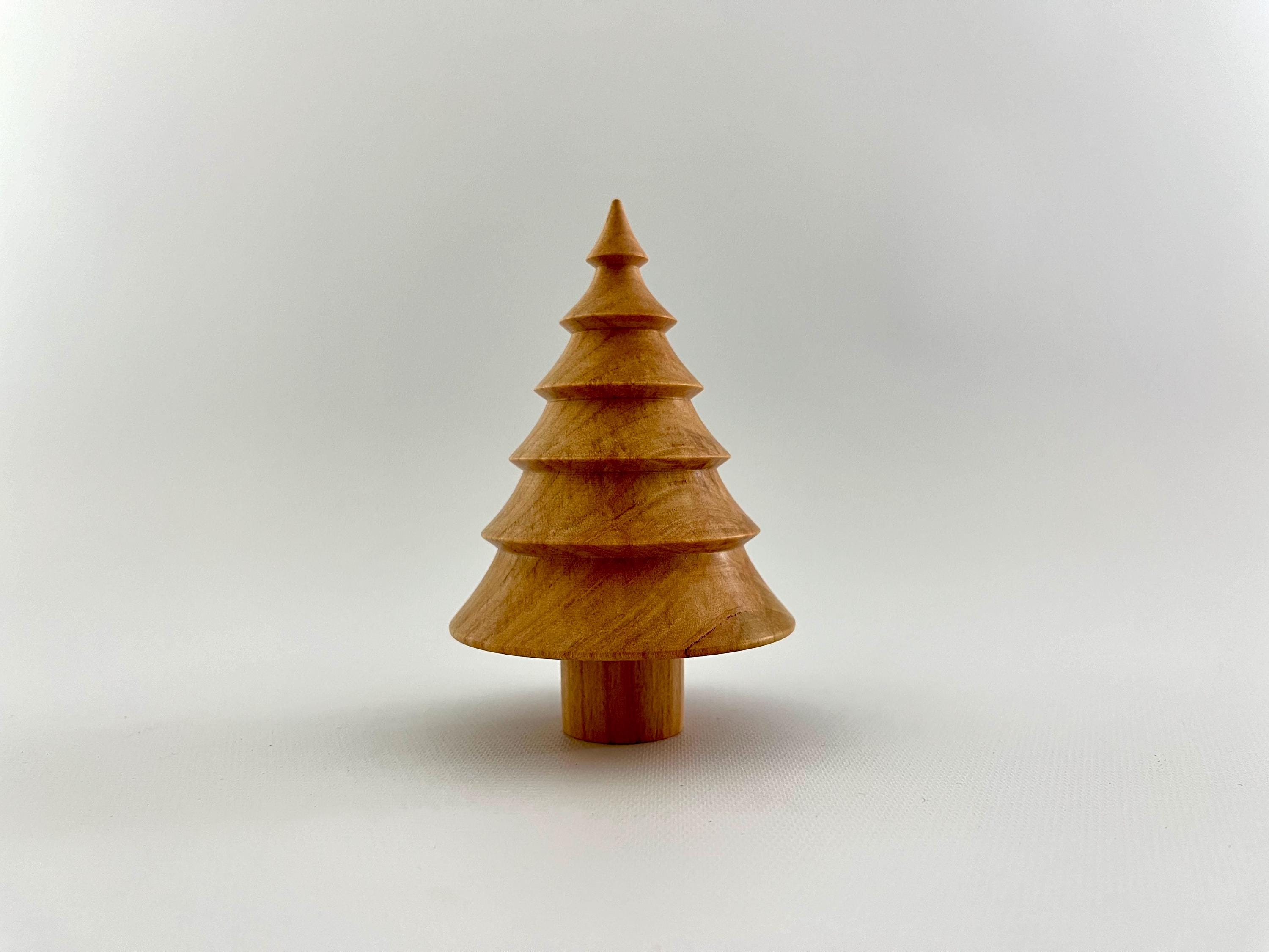 Wooden tree ornament made in cherry wood, eco friendly pine tree decoration, handcrafted home decor ideas