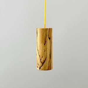 Light pull or cord pull in spalted beech wood in a parallel cylinder shape, 80mm x 32mm