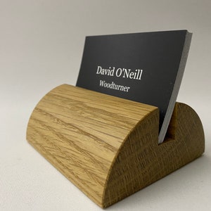 Porte-cartes de visite en bois de chêne, porte-menus de restaurant, porte-cartes en bois minimaliste, porte-dépliants, article en bois pratique