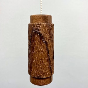 Textured parallel light pull / cord pull in American Walnut wood, bathroom light pull, cord pull handle, textured wood,
