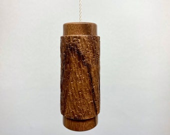 Textured parallel light pull / cord pull in American Walnut wood, bathroom light pull, cord pull handle, textured wood,