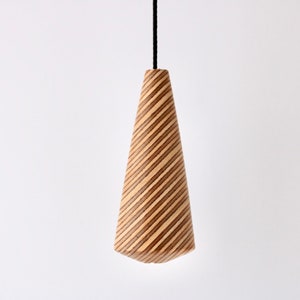 Light pull cord pull in Birch plywood with diagonal grain pattern, light pull, cord pull, handmade light pull, light pull handle, light pull