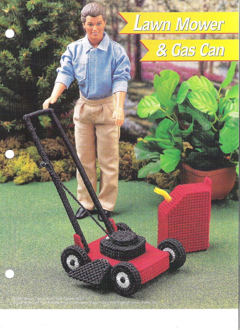 Rare Lawn Mower and Gas Can Plastic Canvas Digital Pattern Etsy