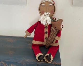 Primitive Handmade Santa