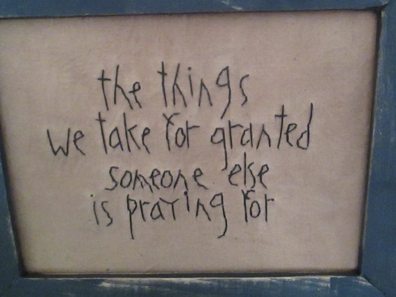 Framed Primitive Stitchery