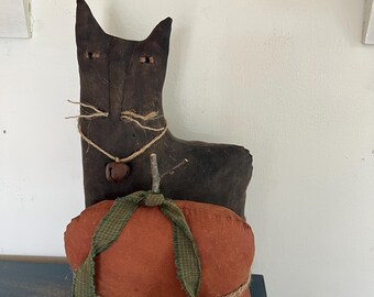Handgemachte Primitive Katze und Kürbis