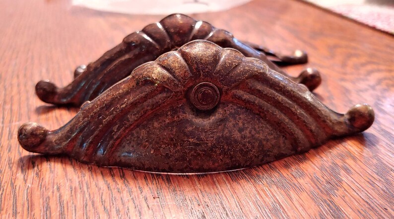 3 Antique Tortoiseshell Art Deco Drawer Pulls Etsy
