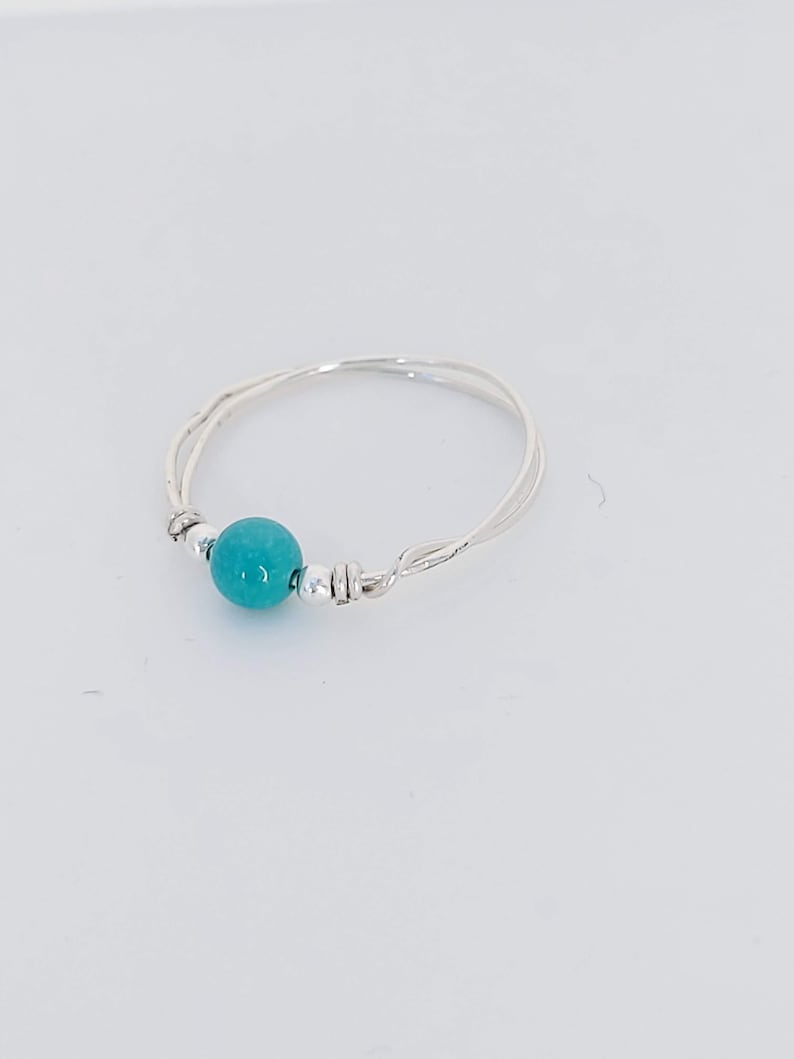 Gemstone Christmas Gifts Abstract Jewelry Gifts for her Clearance Things from the ground Raw Turquoise Handmade Ring