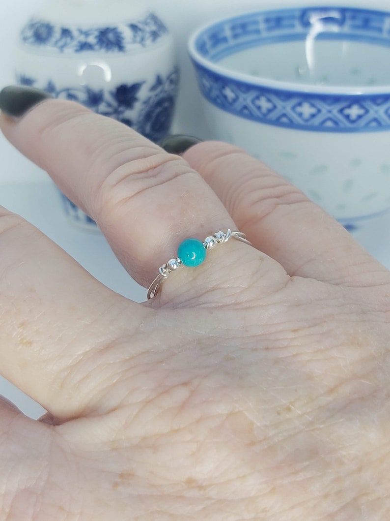 Gemstone Christmas Gifts Abstract Jewelry Gifts for her Clearance Things from the ground Raw Turquoise Handmade Ring