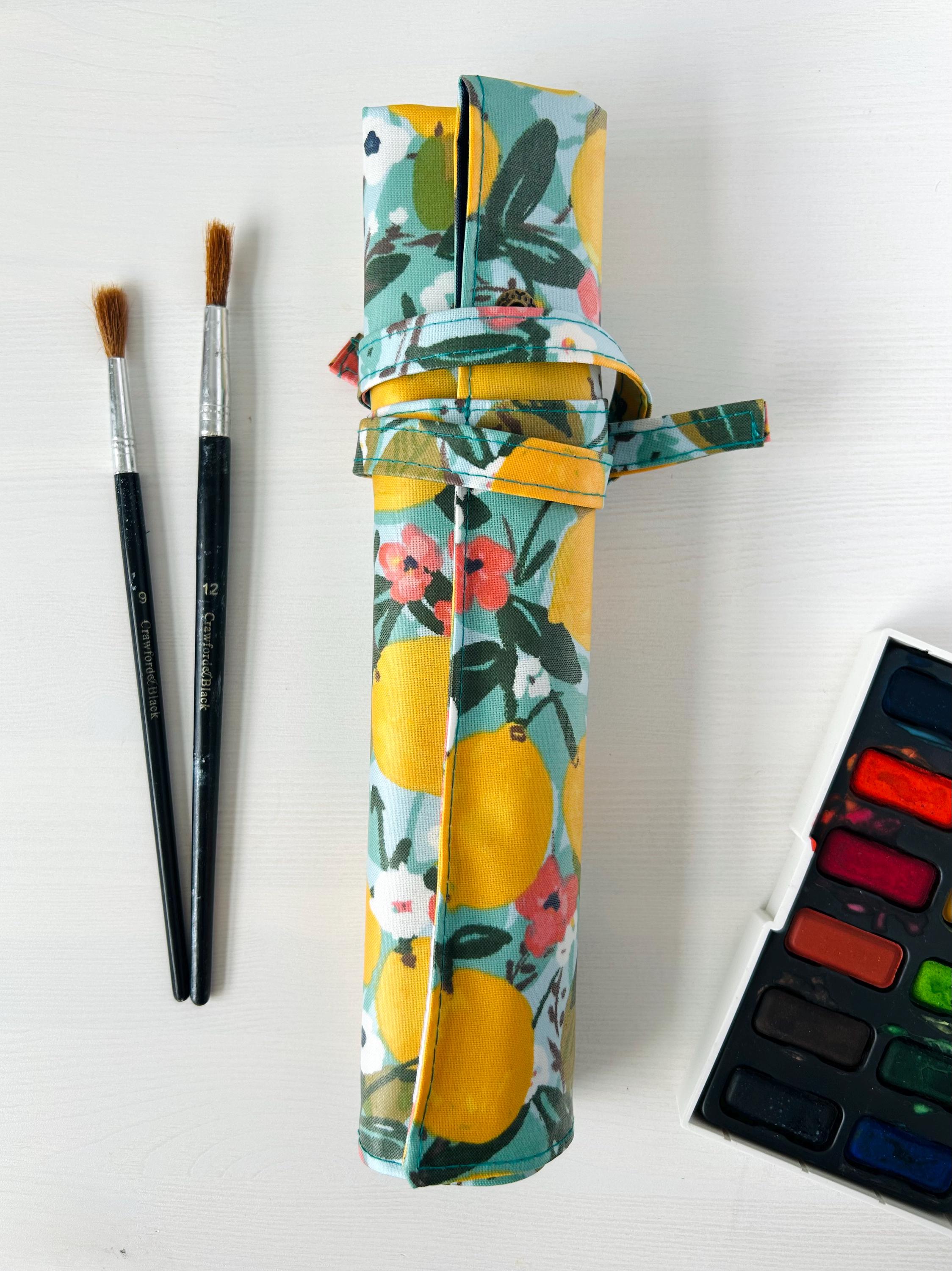 Paintbrush Roll Pattern Artist Brush Roll Pattern, Paintbrush Wrap Pattern, Craft Tool ...