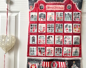 Sew your own kit - Advent Calendar House with pockets, luxury Christmas sewing kit