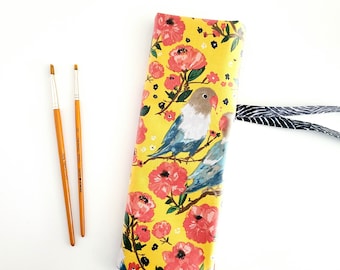 Paintbrushes roll, waterproof art case, artist brush wrap, roll up pencil case, paint brush holder, artist tool storage, gift for artist