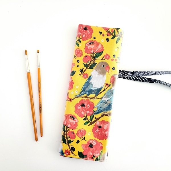 Paintbrushes roll, waterproof art case, artist brush wrap, roll up pencil case, paint brush holder, artist tool storage, gift for artist