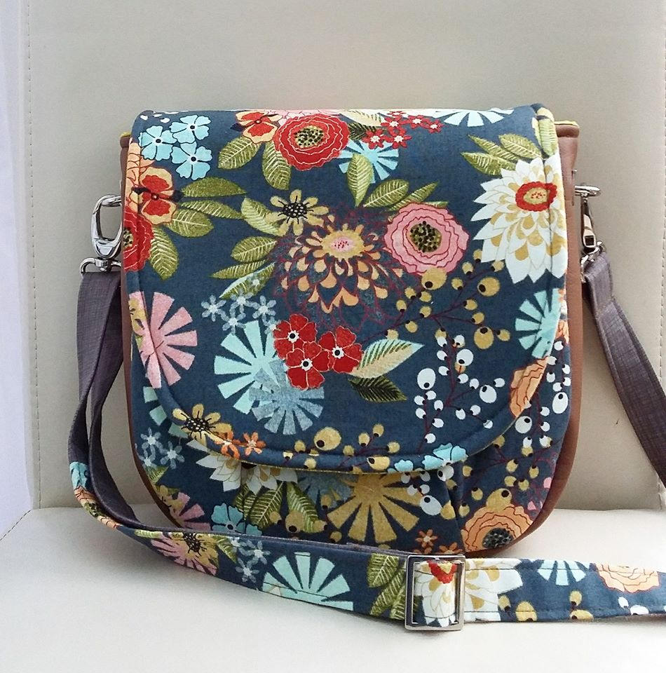 floral saddle bag