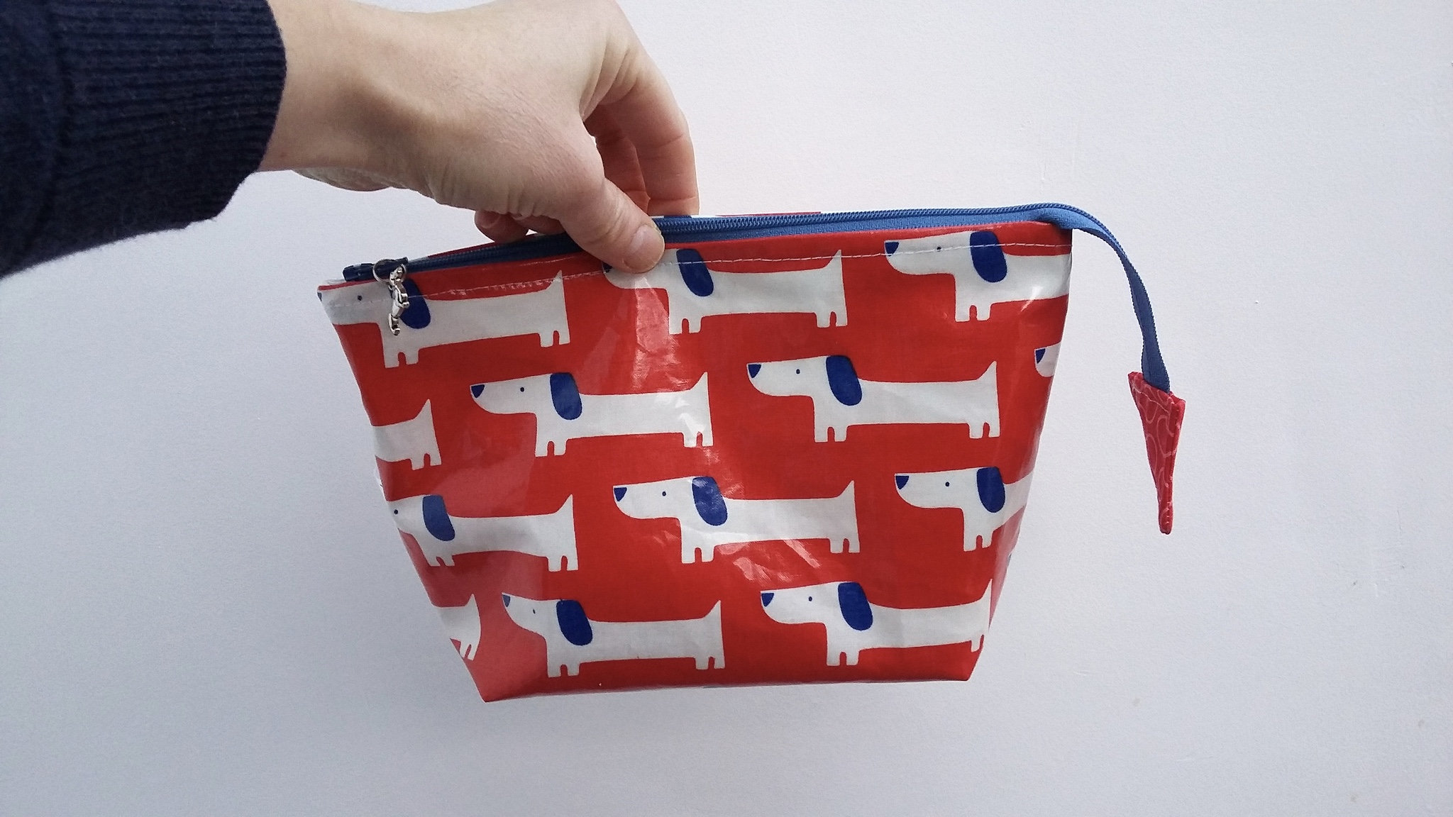 Sausage Dog wipe clean wash bag Daschund toiletry bag dog lover gift