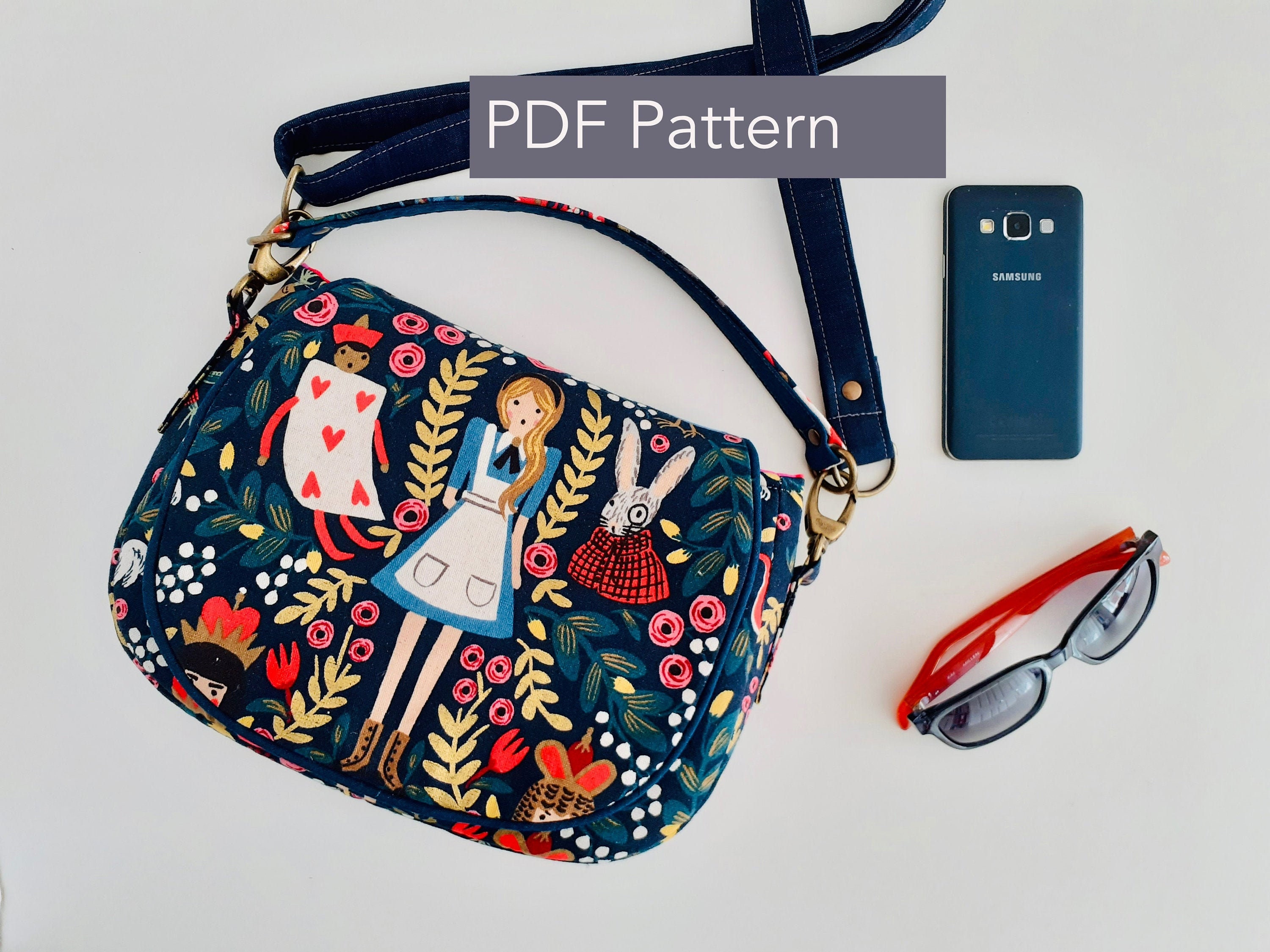 Stephie Shoulder Bag PDF sewing pattern (includes SVGs for leather