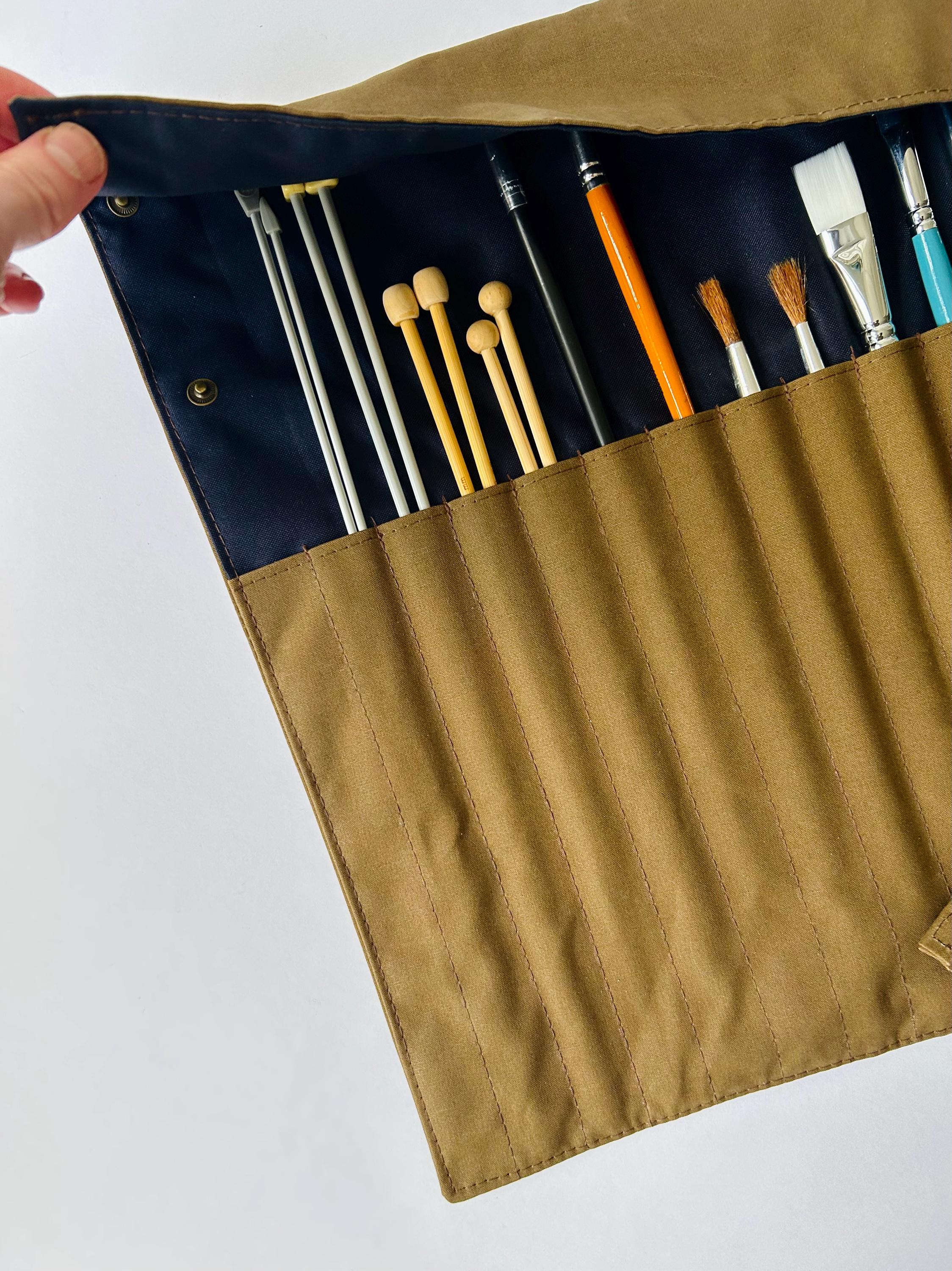 Paintbrush Roll Pattern Artist Brush Roll Pattern, Paintbrush Wrap Pattern, Craft Tool ...