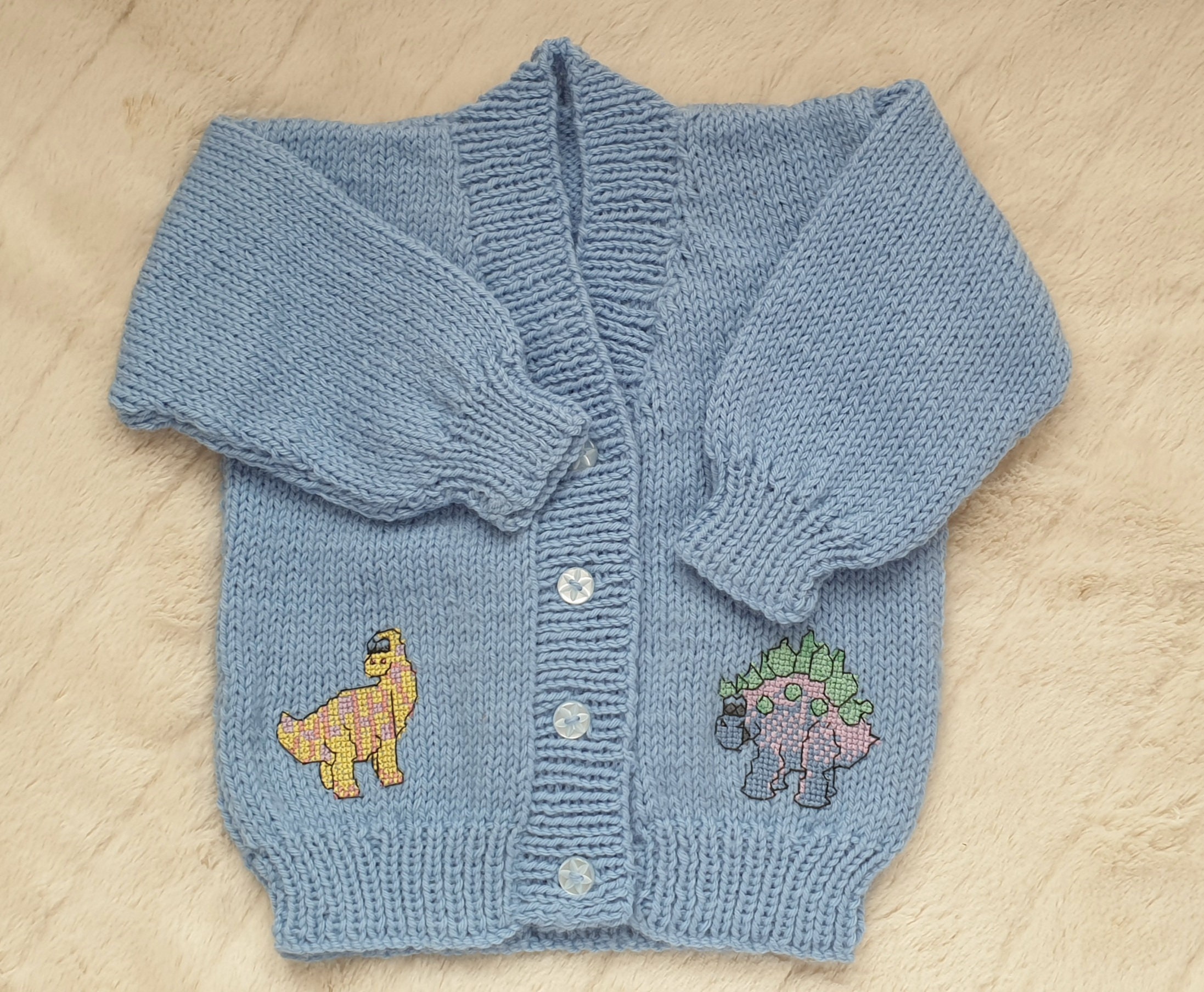 DINOSAUR V NECK Cardigan Etsy