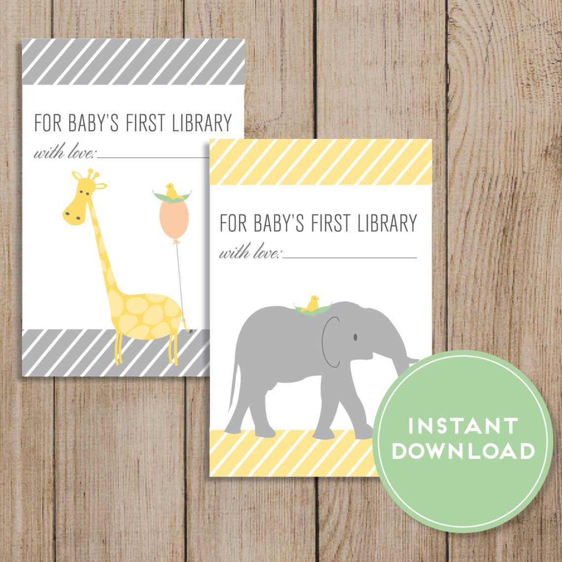 Printable Baby Shower Bookplate. Baby Book Sticker. Baby - Etsy