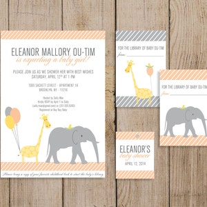 Custom Baby Shower Invitation Printable Party Package. DIY. - Etsy