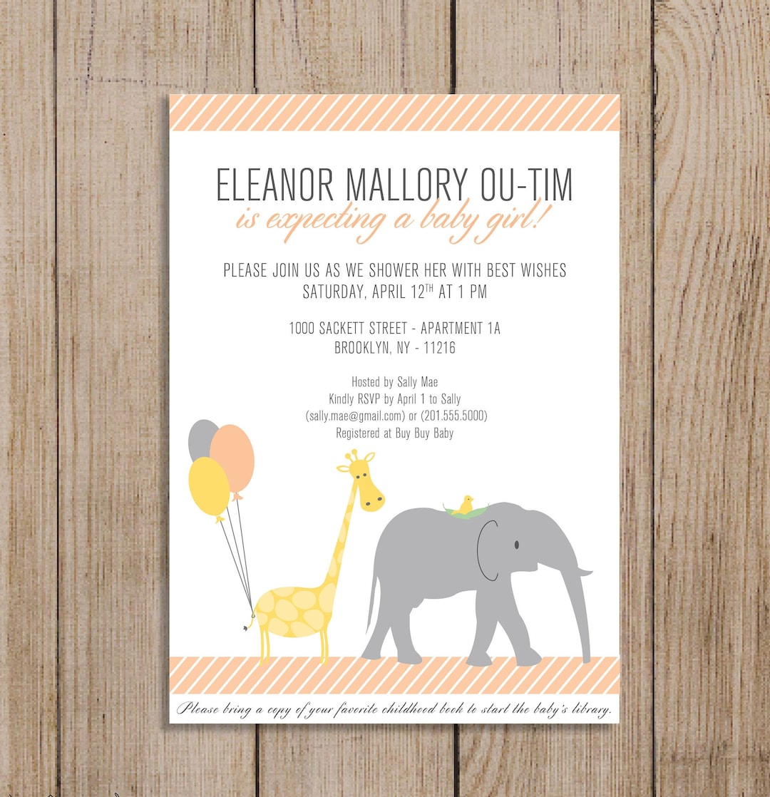 Custom Baby Shower Invitation Printable and Party Package. - Etsy