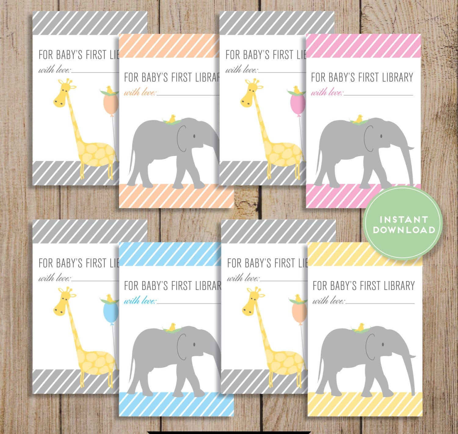 Printable Baby Shower Bookplate. Baby Book Sticker. Baby Etsy Nederland